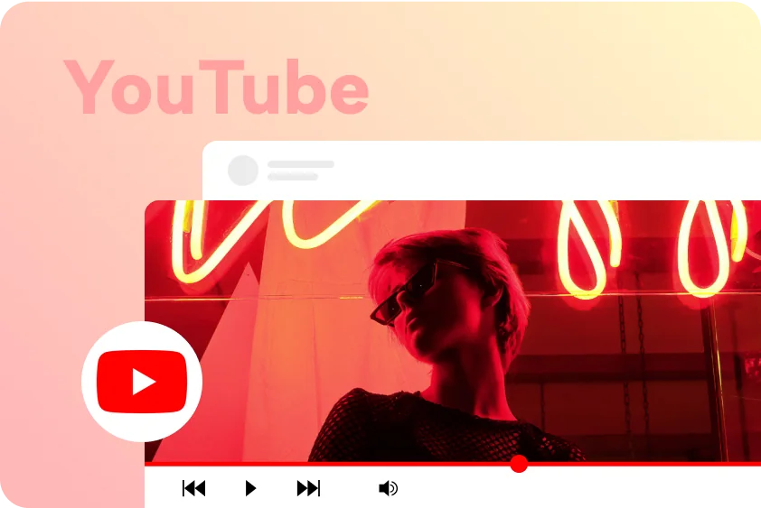 Пример ролика для YouTube в окне видеоредактора